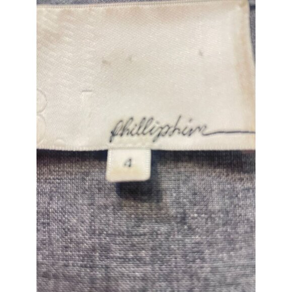 Phillip Lim 3.1 Grey Linen Mini Wrap Dress Size 4 - Picture 4 of 5